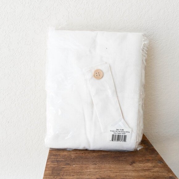 NWT VHC Brands Simple Life Flax Antique White Door Panel Linen Cotton 72"x40" - Picture 4 of 8